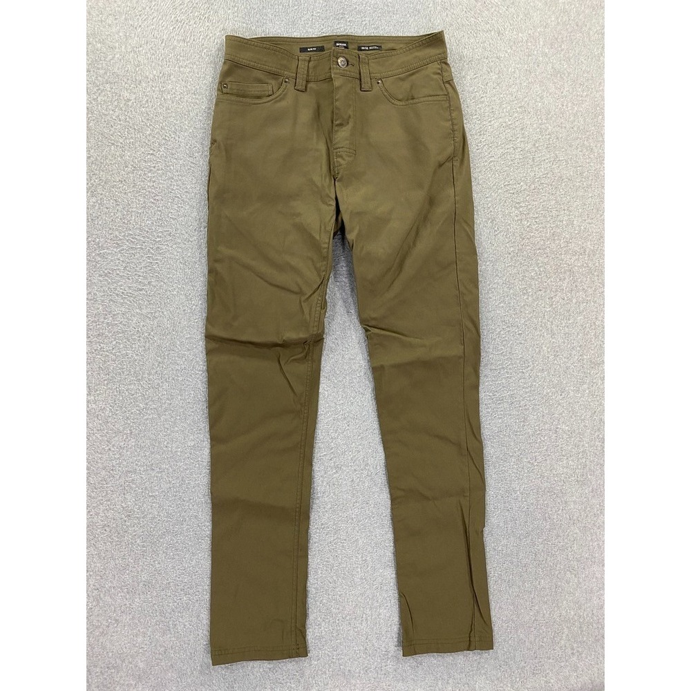 Prana Brion Pant Men's 30x32 Brown Stretch Zion Slim Fit 5 Pocket Outdoor